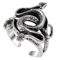 Snake Ring Nightclub: Lightweight Adjustable Alloy Ring - Mysterious Snake Design - snake - label