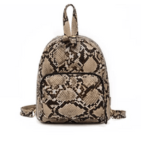 Snake Shoulder Bag - Embossed PU Leather, Waterproof Design, Inner Patch Pocket, Black/Khaki Colors snake - label