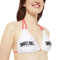 Snake Strappy Bikini Set with Adjustable Straps & Removable Cups snake - label