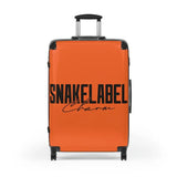 Snake Suitcase: Polycarbonate & ABS Hard - Shell, 360° Swivel Wheels, Built - In Lock, Adjustable Telescopic Handle snake - label