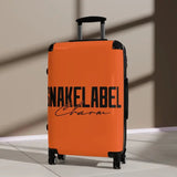 Snake Suitcase: Polycarbonate & ABS Hard - Shell, 360° Swivel Wheels, Built - In Lock, Adjustable Telescopic Handle snake - label