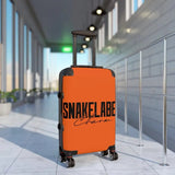 Snake Suitcase: Polycarbonate & ABS Hard - Shell, 360° Swivel Wheels, Built - In Lock, Adjustable Telescopic Handle snake - label