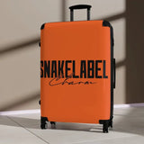 Snake Suitcase: Polycarbonate & ABS Hard - Shell, 360° Swivel Wheels, Built - In Lock, Adjustable Telescopic Handle snake - label