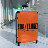 Snake Suitcase: Polycarbonate & ABS Hard - Shell, 360° Swivel Wheels, Built - In Lock, Adjustable Telescopic Handle snake - label