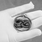 Snake Titanium Steel Pendant - Durable Minimalist Design snake - label