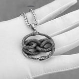 Snake Titanium Steel Pendant - Durable Minimalist Design snake - label