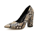 Snake Toe Women's Shoes - Elegant PU Leather Heels for Style & Comfort snake - label