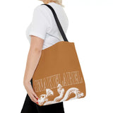 Snake Tote Bag (AOP) - 3 Sizes | All - over Print | Durable Polyester | 5 Color Handles snake - label