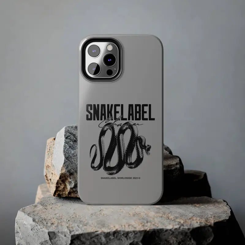 Snake Tough Phone Cases with 2 - Layer Protection & Wireless Charging Compatibility snake - label