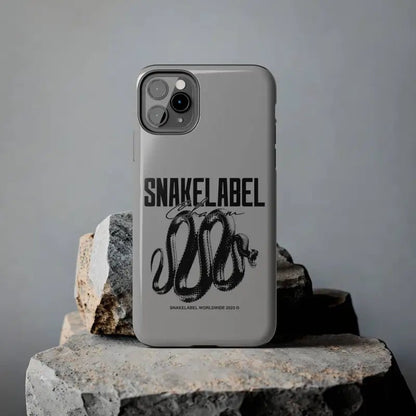 Snake Tough Phone Cases with 2 - Layer Protection & Wireless Charging Compatibility snake - label
