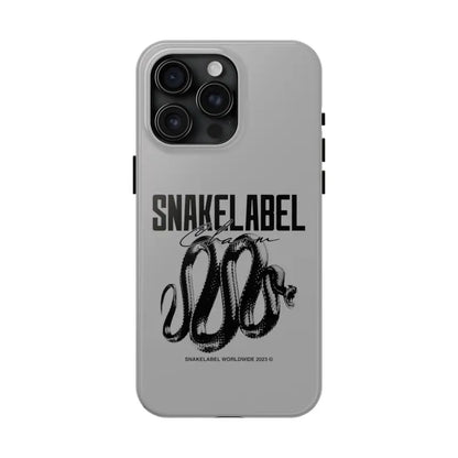 Snake Tough Phone Cases with 2 - Layer Protection & Wireless Charging Compatibility snake - label