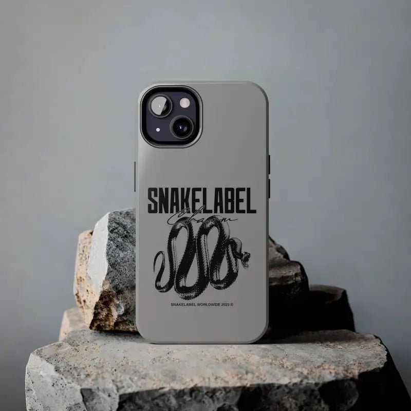 Snake Tough Phone Cases with 2 - Layer Protection & Wireless Charging Compatibility snake - label
