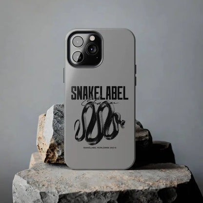 Snake Tough Phone Cases with 2 - Layer Protection & Wireless Charging Compatibility snake - label