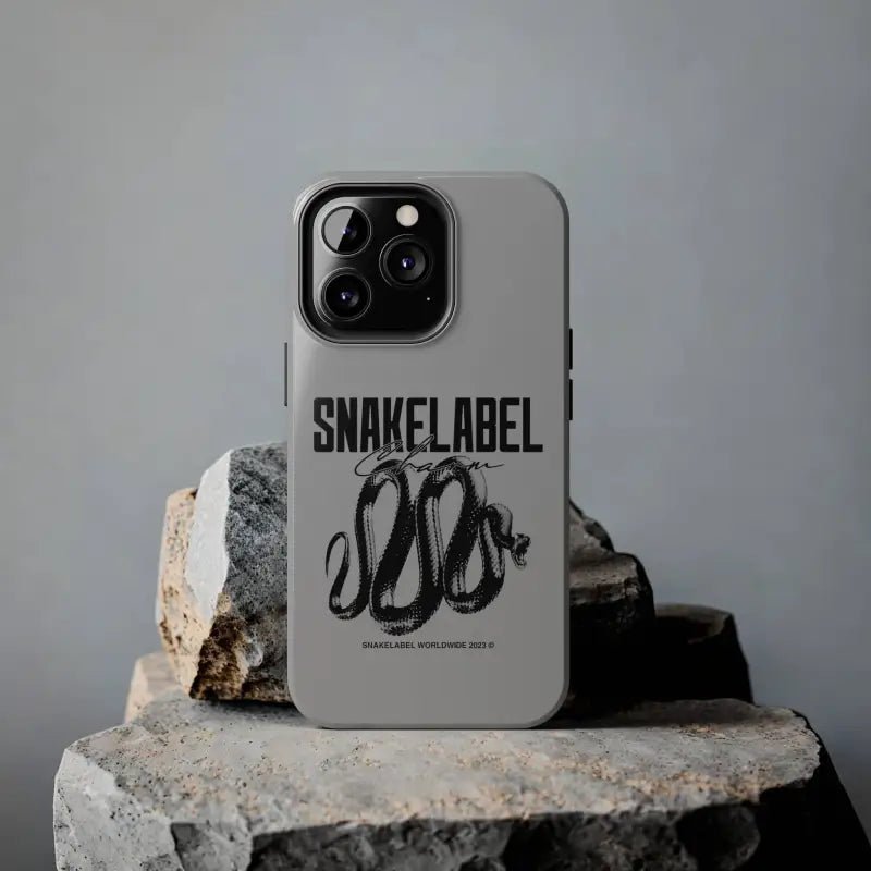 Snake Tough Phone Cases with 2 - Layer Protection & Wireless Charging Compatibility snake - label