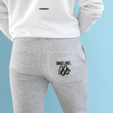 Snake Unisex Fleece Joggers with 80% Cotton Blend & Ribbed Cuffs snake - label