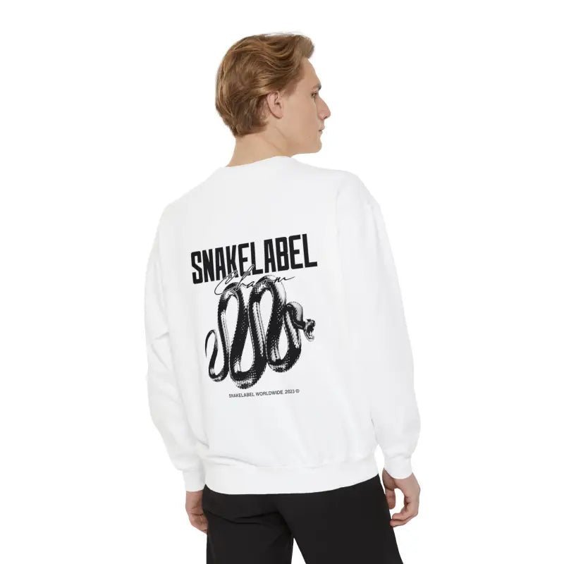 Snake Unisex Garment - Dyed snake Sweatshirt | Luxe Comfort with 80% Cotton Blend snake - label
