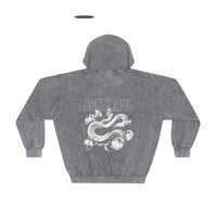 Snake Unisex Mineral Wash Hoodie: Premium Cotton Blend, Distinctive Pattern snake - label