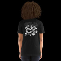 Snake Unisex T-Shirt: Premium 100% Ring - Spun Cotton Tee with Double Stitching snake - label