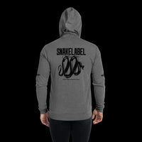 Snake Unisex Zip Hoodie: Lightweight Tri - Blend Comfort & Style snake - label