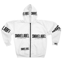 Snake Unisex Zip Hoodie | Medium Weight Fabric & Classic Fit Design snake - label