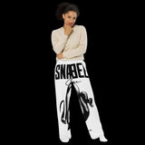 Snake Wide - Leg Pants: Comfortable Unisex Fit, Adjustable Waist & Pockets snake - label