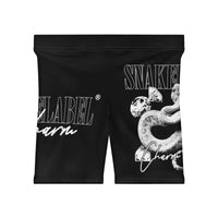 Snake Women's Biker Shorts with 1.5" Waistband & Moisture - Wicking Fabric snake - label