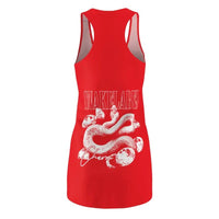 Snake Women's Cut & Sew Racerback Dress - Lightweight Comfort & Sporty Style snake - label