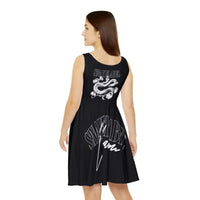 Snake Women's Skater Dress with Asymmetrical Skirt | High - Quality Stretch Fabric - Made in USA snake - label