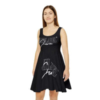 Snake Women's Skater Dress with Asymmetrical Skirt | High - Quality Stretch Fabric - Made in USA snake - label