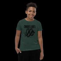 Snake Youth Short Sleeve T-Shirt with 100% Combed Cotton - Lightweight & Stylish Tee for Kids snake - label