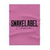 Soft Fleece Baby Blanket - 100% Polyester Softness for Snuggling Baby snake - label