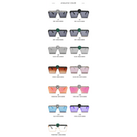 Sophisticated PC Square Sunglasses with UV40 Protection - Lightweight & Stylish snake - label