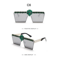 Sophisticated PC Square Sunglasses with UV40 Protection - Lightweight & Stylish - snake - label