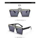 Sophisticated PC Square Sunglasses with UV40 Protection - Lightweight & Stylish - snake - label