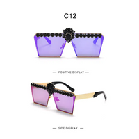 Sophisticated PC Square Sunglasses with UV40 Protection - Lightweight & Stylish - snake - label