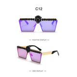 Sophisticated PC Square Sunglasses with UV40 Protection - Lightweight & Stylish - snake - label