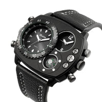 Sporty Men's Watches: Quartz Movement, Durable Glass, Comfortable Strap snake - label