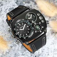 Sporty Men's Watches: Quartz Movement, Durable Glass, Comfortable Strap snake - label