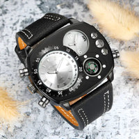 Sporty Men's Watches: Quartz Movement, Durable Glass, Comfortable Strap snake - label