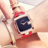 Square Quartz Bracelet Watch with 36mm Dial & Rose Gold Buckle snake - label