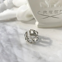 Square Ring - Korean Style 925 Silver Chain Ring snake - label