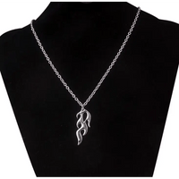 Stainless Steel Chain Necklace with Adjustable 51 - 80cm Length and Water Wave Chain snake - label