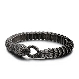 Stainless Steel Snake Bracelet - Boiled Black | Titanium Steel | 5 Sizes snake - label