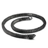 Stainless Steel Snake Bracelet - Boiled Black | Titanium Steel | 5 Sizes snake - label