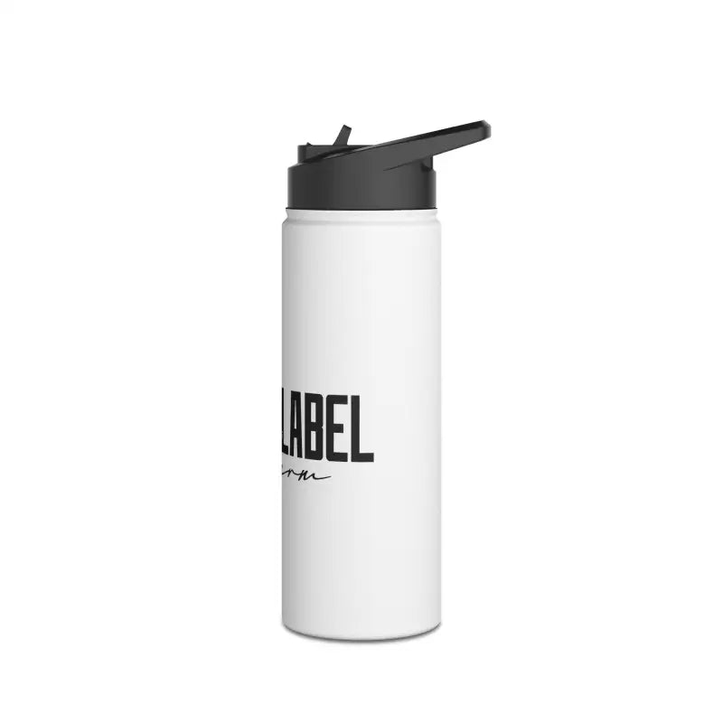 Stainless Steel Water Bottle with Standard Lid - Keeps Drinks Cold for 24 Hours snake - label