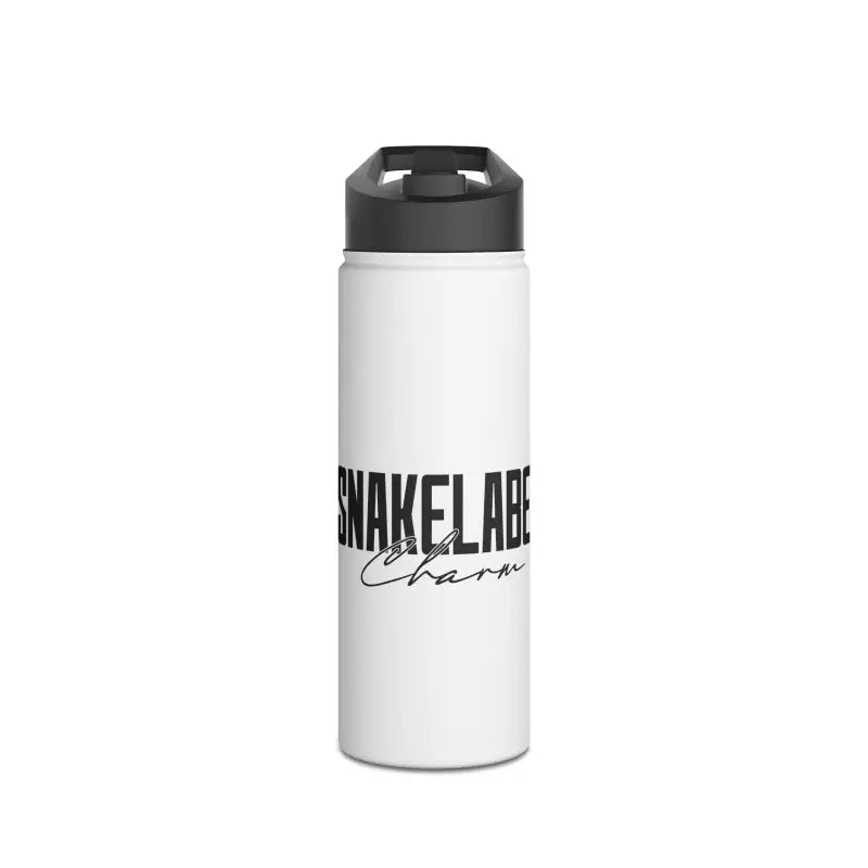 Stainless Steel Water Bottle with Standard Lid - Keeps Drinks Cold for 24 Hours snake - label