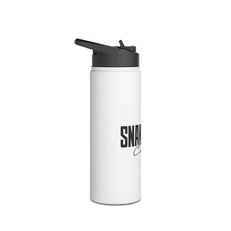 Stainless Steel Water Bottle with Standard Lid - Keeps Drinks Cold for 24 Hours snake - label