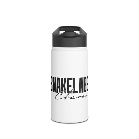 Stainless Steel Water Bottle with Standard Lid - Keeps Drinks Cold for 24 Hours snake - label