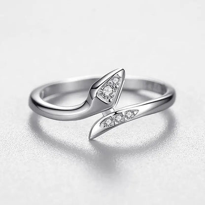 Sterling Silver Snake Ring with Micro Inlay snake - label