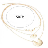 Stunning 4 - Layer Alloy Multi - Layer Necklace with Elegant Electroplating snake - label